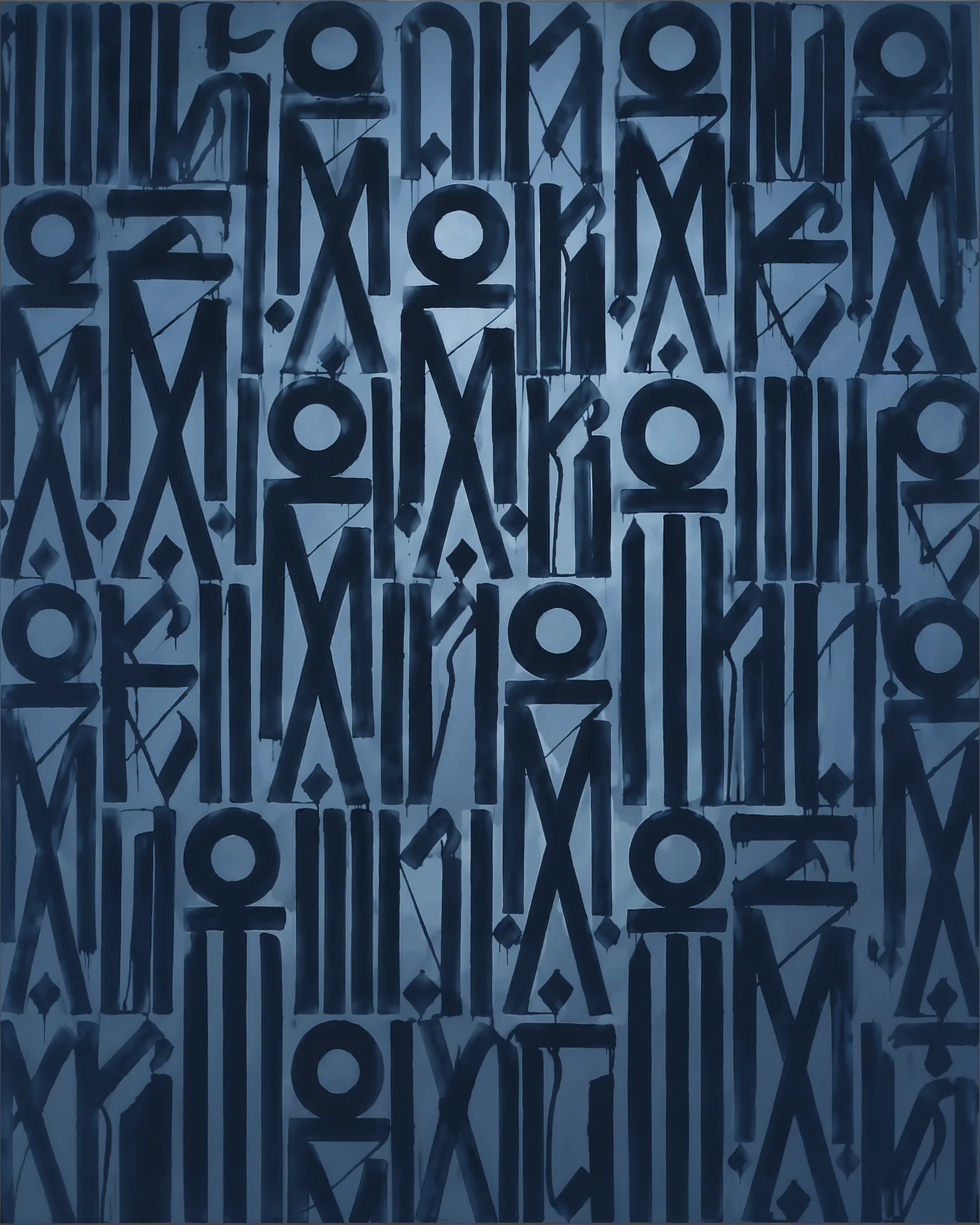 Blue Glyphs A