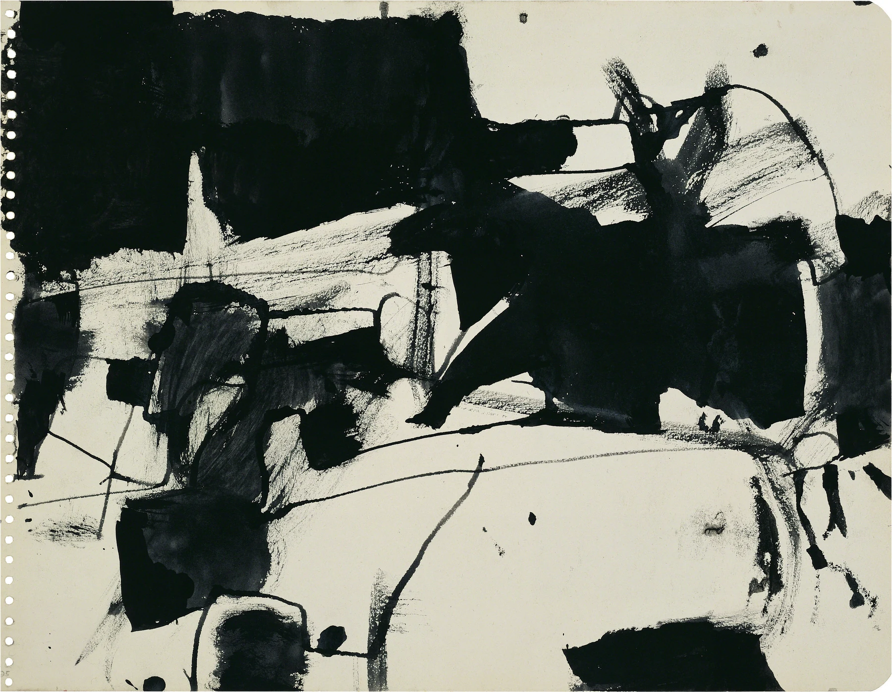 Black gestural composition