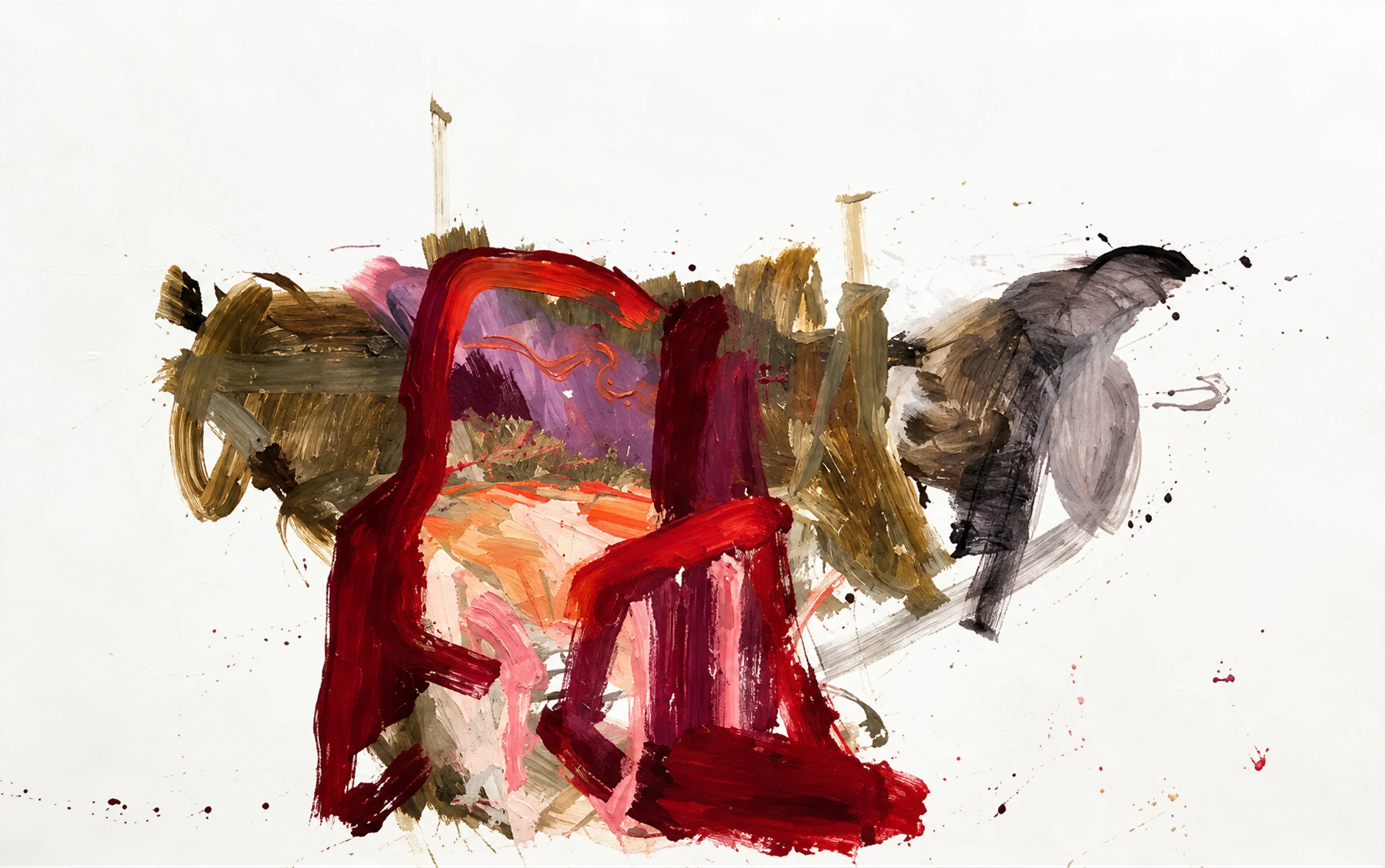 Red gestural recreation