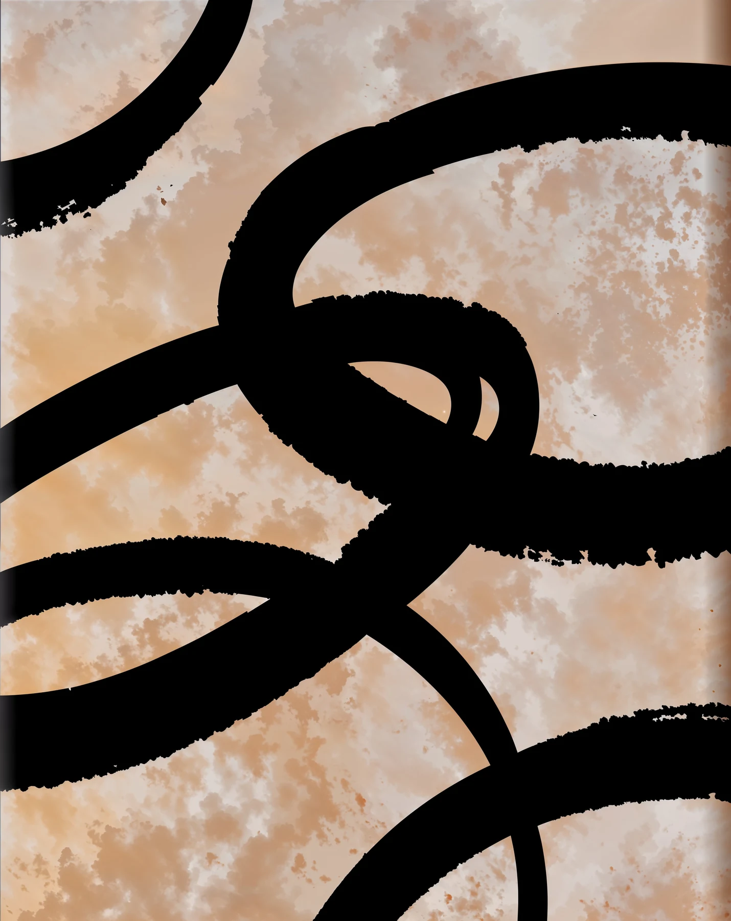 Black gestural loops